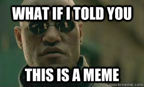 what if i told you this is a meme  