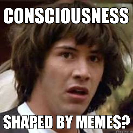 CONSCIOUSNESS SHAPED BY MEMES?  conspiracy keanu