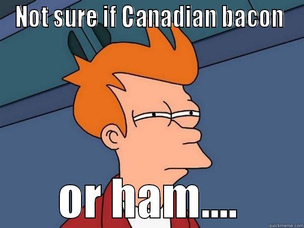 NOT SURE IF CANADIAN BACON OR HAM.... Futurama Fry