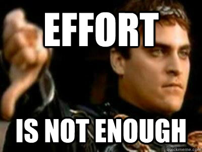 Effort Is not enough  Downvoting Roman