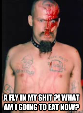  a fly in my shit ?! what am i going to eat now?  Disgusted GG Allin
