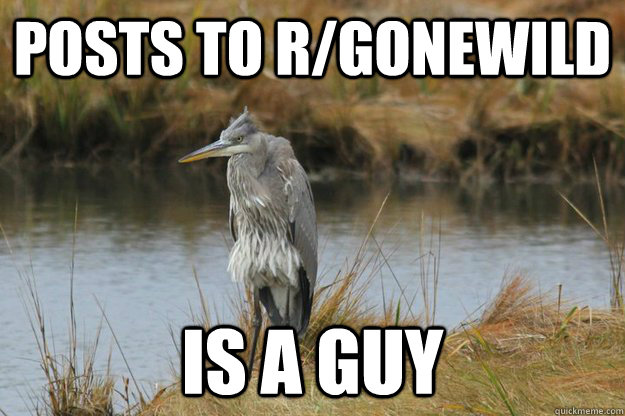 posts to r/gonewild is a guy  No upvote