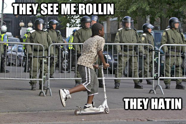 They see me rollin They hatin  scooter kid