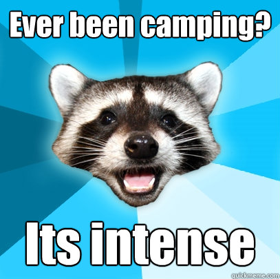 Ever been camping? Its intense  Lame Pun Coon