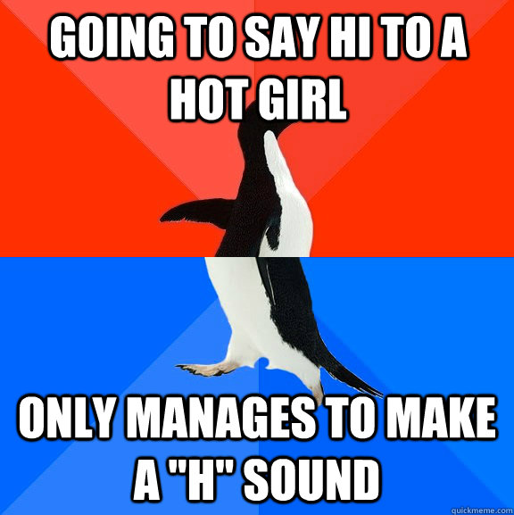 Going to say hi to a hot girl only manages to make a 