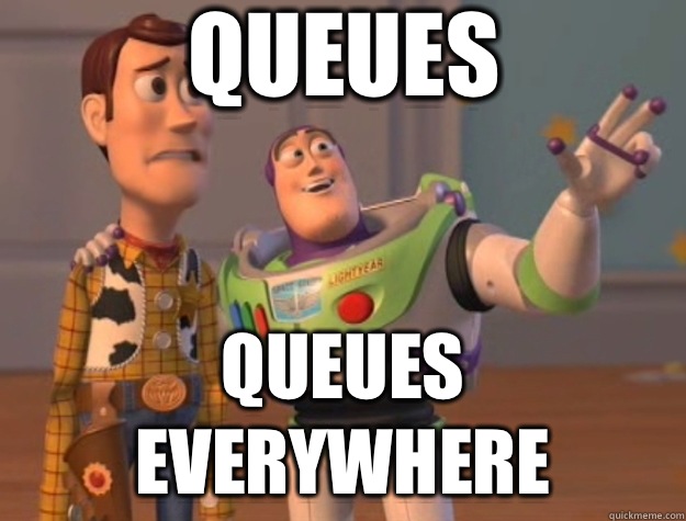 Queues Queues everywhere  Toy Story