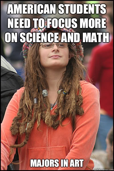 American students need to focus more on science and math Majors in art  College Liberal
