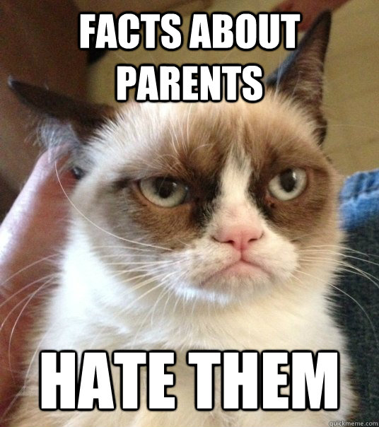 facts about parents hate them - facts about parents hate them  Good Day Grumpy Cat