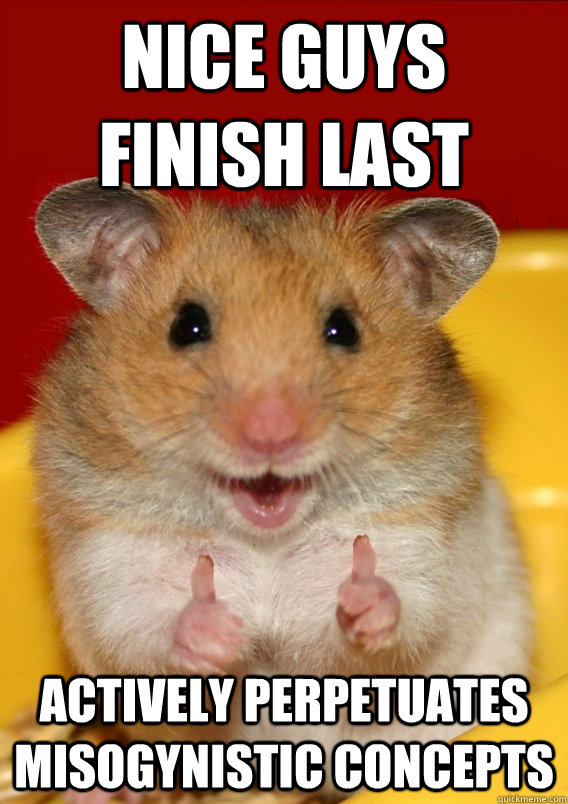 nice guys finish last actively perpetuates misogynistic concepts   Rationalization Hamster