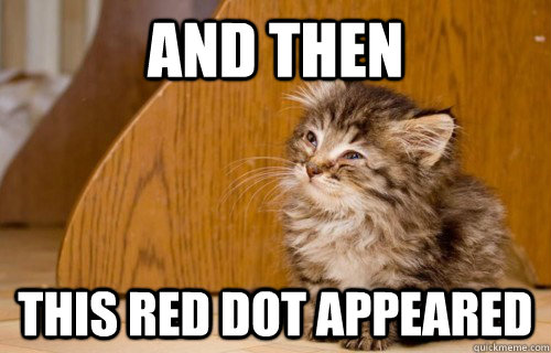 and then this red dot appeared  
