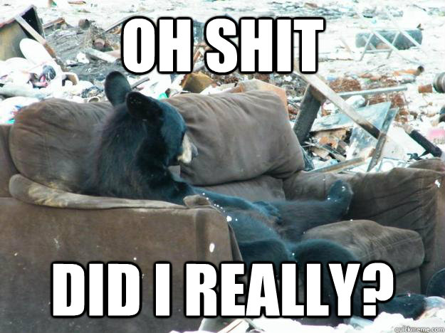 Oh Shit Did i really? - Oh Shit Did i really?  Party Bear