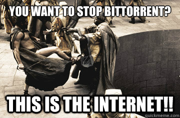 You want to stop Bittorrent? THIS IS THE INTERNET!!  