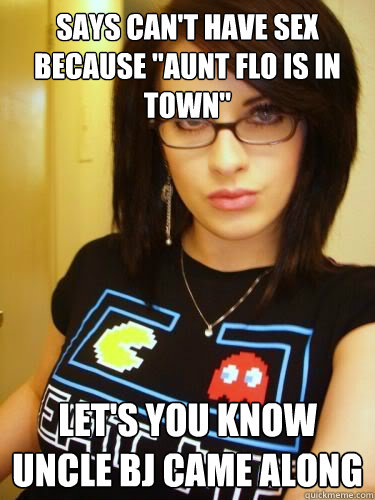 Says can't have sex because 