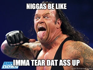Niggas be like Imma tear dat ass up  