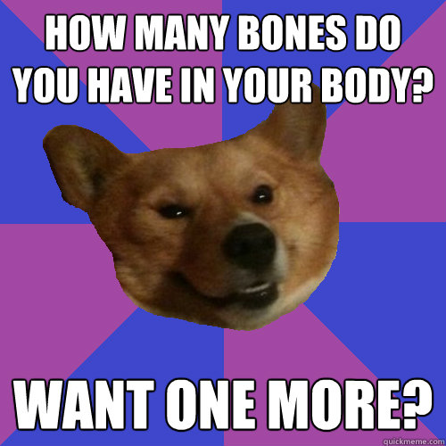 HOW MANY BONES DO YOU HAVE IN YOUR BODY? WANT ONE MORE?  
