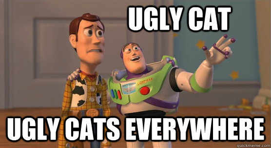 Ugly cat Ugly cats everywhere - Ugly cat Ugly cats everywhere  Toy Story Everywhere