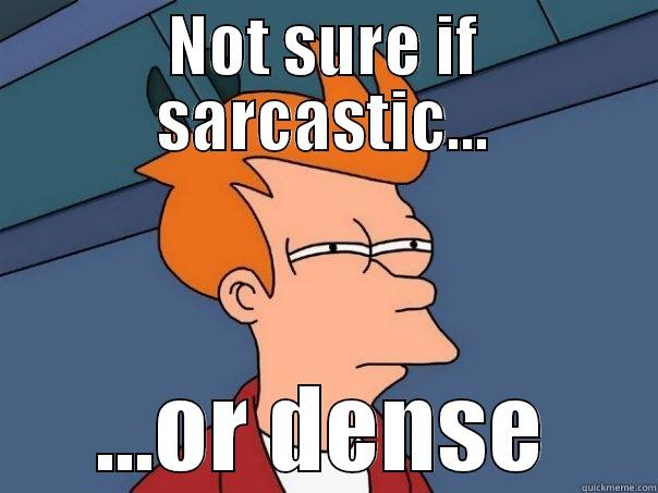 Dense fry - NOT SURE IF SARCASTIC... ...OR DENSE Futurama Fry
