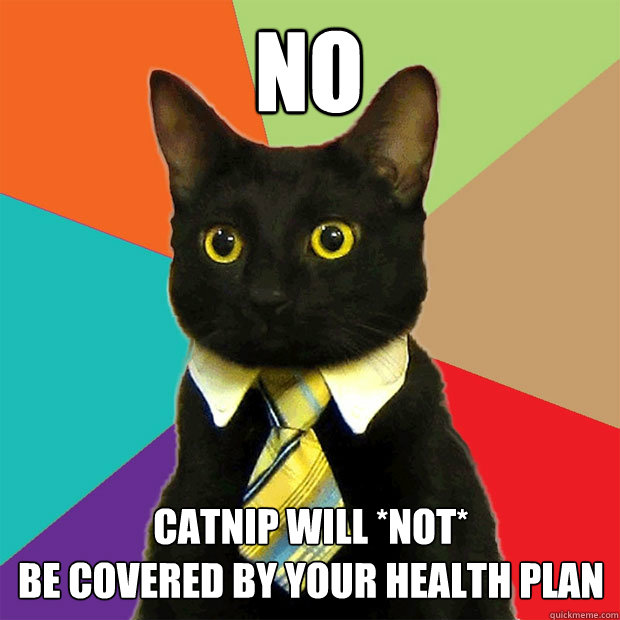no catnip will *not* 
be covered by your health plan  Business Cat