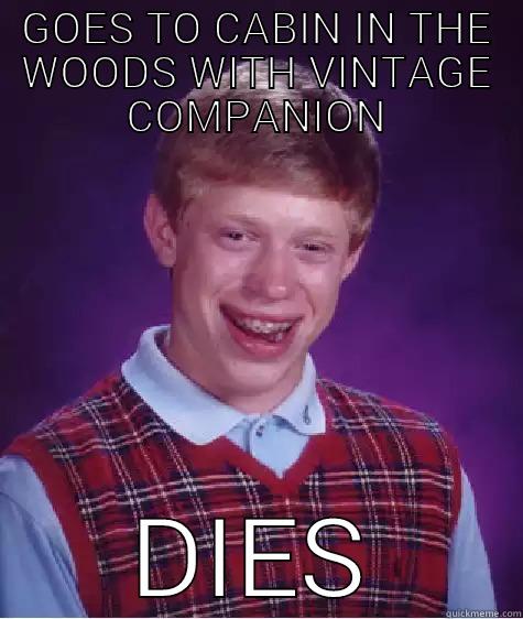 GOES TO CABIN IN THE WOODS WITH VINTAGE COMPANION DIES Bad Luck Brian
