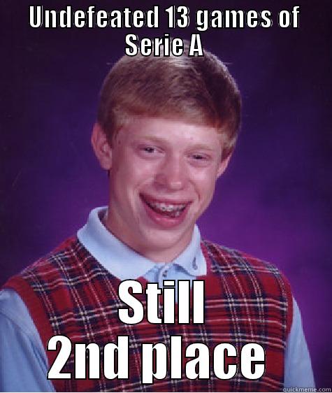 UNDEFEATED 13 GAMES OF SERIE A STILL 2ND PLACE  Bad Luck Brian