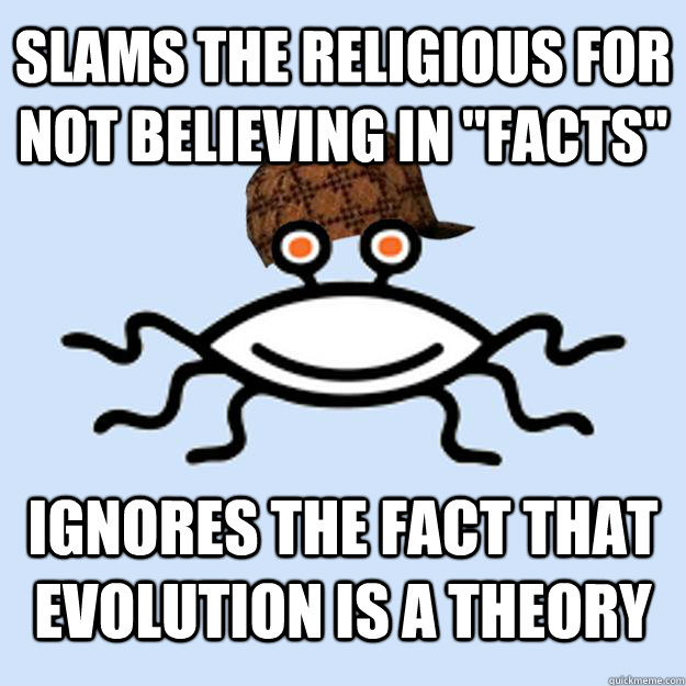 Slams the religious for not believing in 