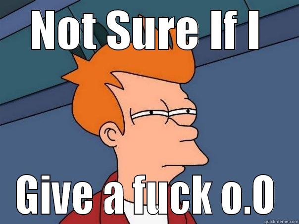 NOT SURE IF I GIVE A FUCK O.O Futurama Fry