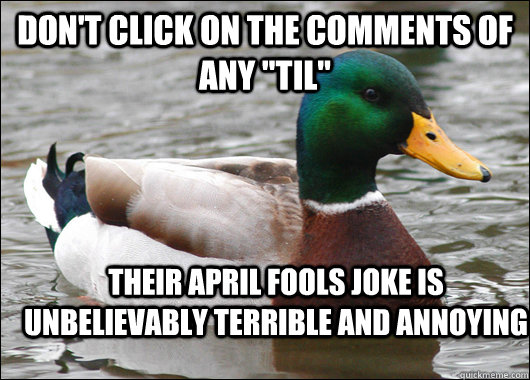 Don't click on the comments of any 