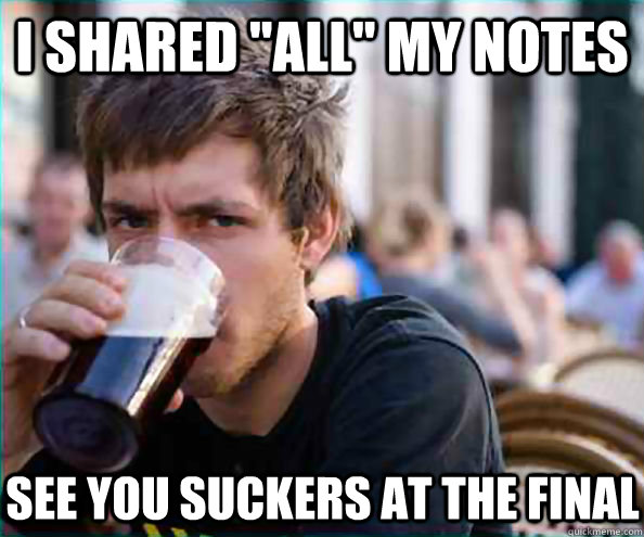 I shared 