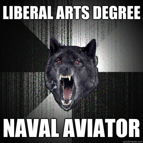 liberal arts degree naval aviator  Insanity Wolf