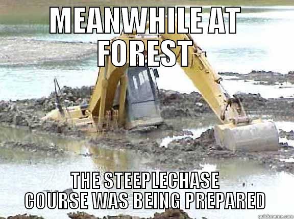 MEANWHILE AT FOREST THE STEEPLECHASE COURSE WAS BEING PREPARED Misc