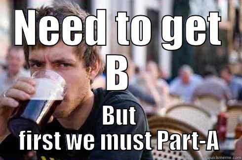 NEED TO GET B BUT FIRST WE MUST PART-A Lazy College Senior