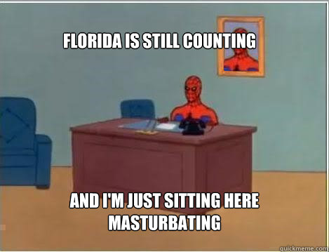 Florida is still counting And I'm just sitting here masturbating - Florida is still counting And I'm just sitting here masturbating  Spiderman