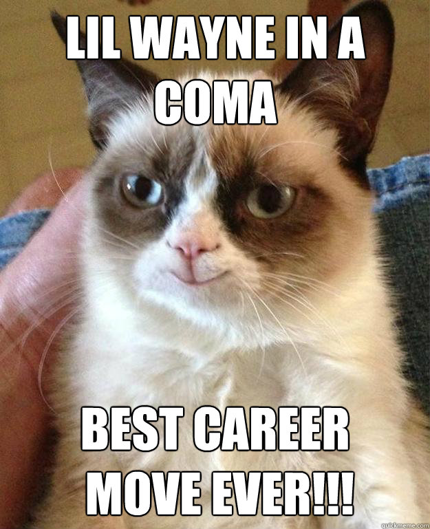 Lil wayne in a 
coma best career
 move ever!!!  happy grumpy cat
