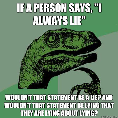 If a person says, 