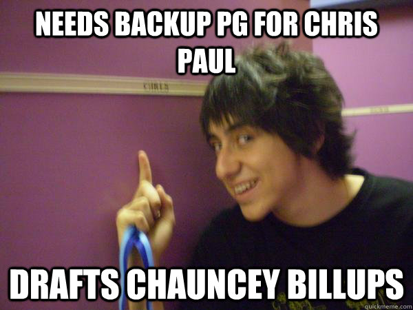 Needs backup PG for Chris Paul Drafts Chauncey Billups - Needs backup PG for Chris Paul Drafts Chauncey Billups  Daniel Meme