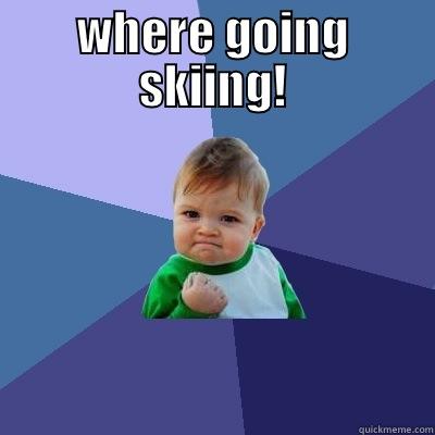 WHERE GOING SKIING!  Success Kid