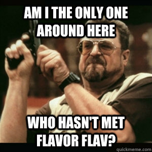 Am i the only one around here who hasn't met Flavor Flav? - Am i the only one around here who hasn't met Flavor Flav?  Am I The Only One Round Here