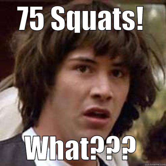 75 squats - what - 75 SQUATS! WHAT??? conspiracy keanu