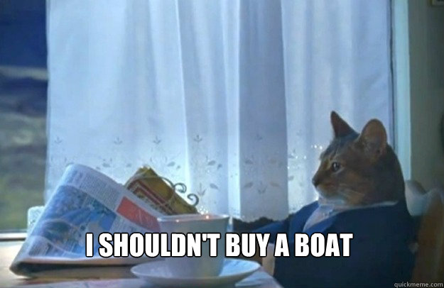 I shouldn't buy a boat  Sophisticated Cat