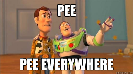 PEE PEE EVERYWHERE
  Buzz Glitter