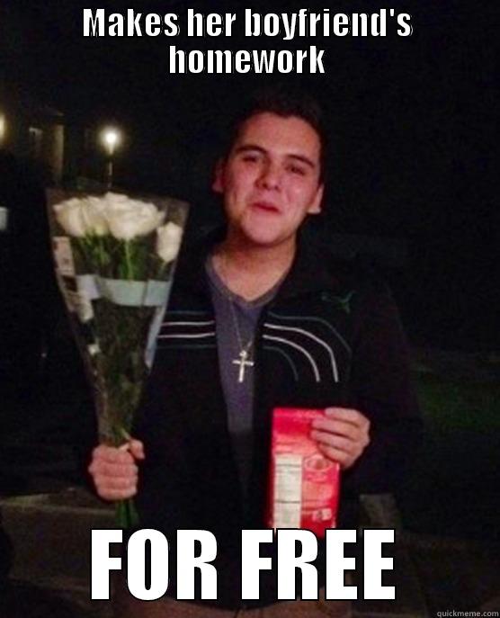 MAKES HER BOYFRIEND'S HOMEWORK FOR FREE Friendzone Johnny