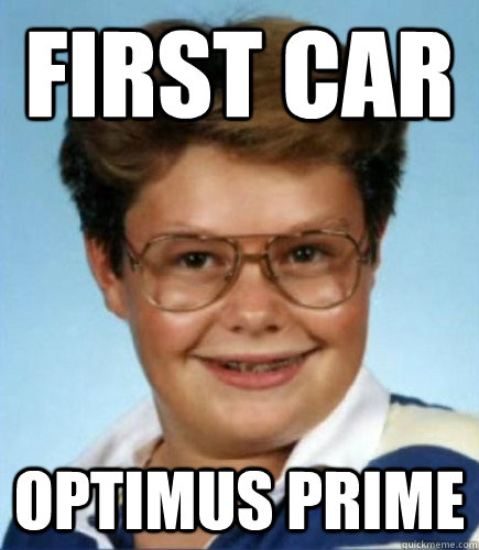 First car optimus prime  Lucky Larry