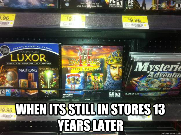  when its still in stores 13 years later -  when its still in stores 13 years later  Misc