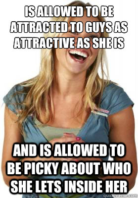 Is allowed to be attracted to guys as attractive as she is And is allowed to be picky about who she lets inside her Caption 3 goes here Caption 4 goes here  Friend Zone Fiona