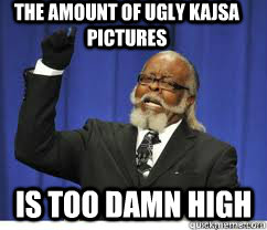 The amount of ugly Kajsa pictures  is too damn high  to damn high