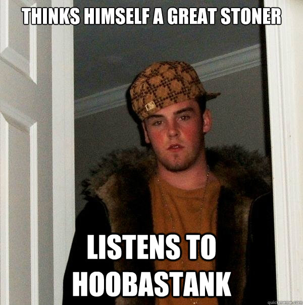 thinks himself a great stoner listens to hoobastank  Scumbag Steve