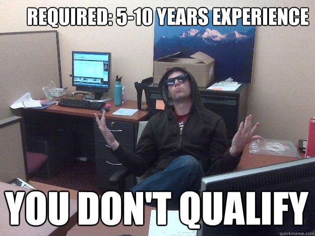 Required: 5-10 years experience you don't qualify  