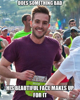 Does Something bad his beautiful face makes up for it  Ridiculously photogenic guy