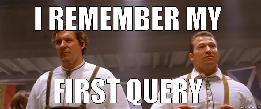 I REMEMBER MY FIRST QUERY Misc