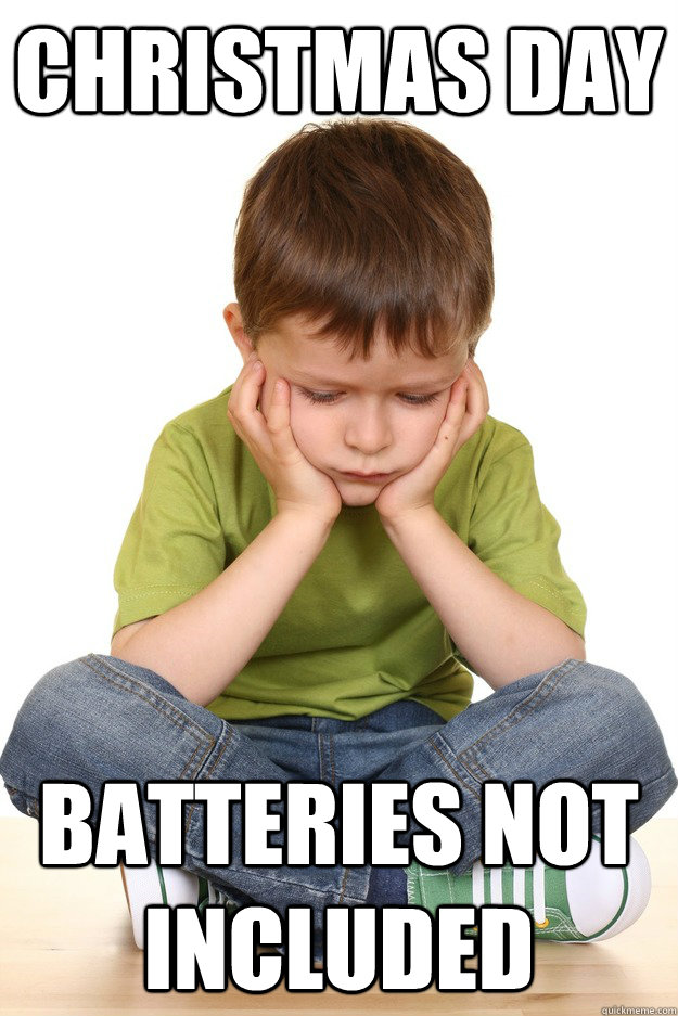 christmas day batteries not included  First grade problems